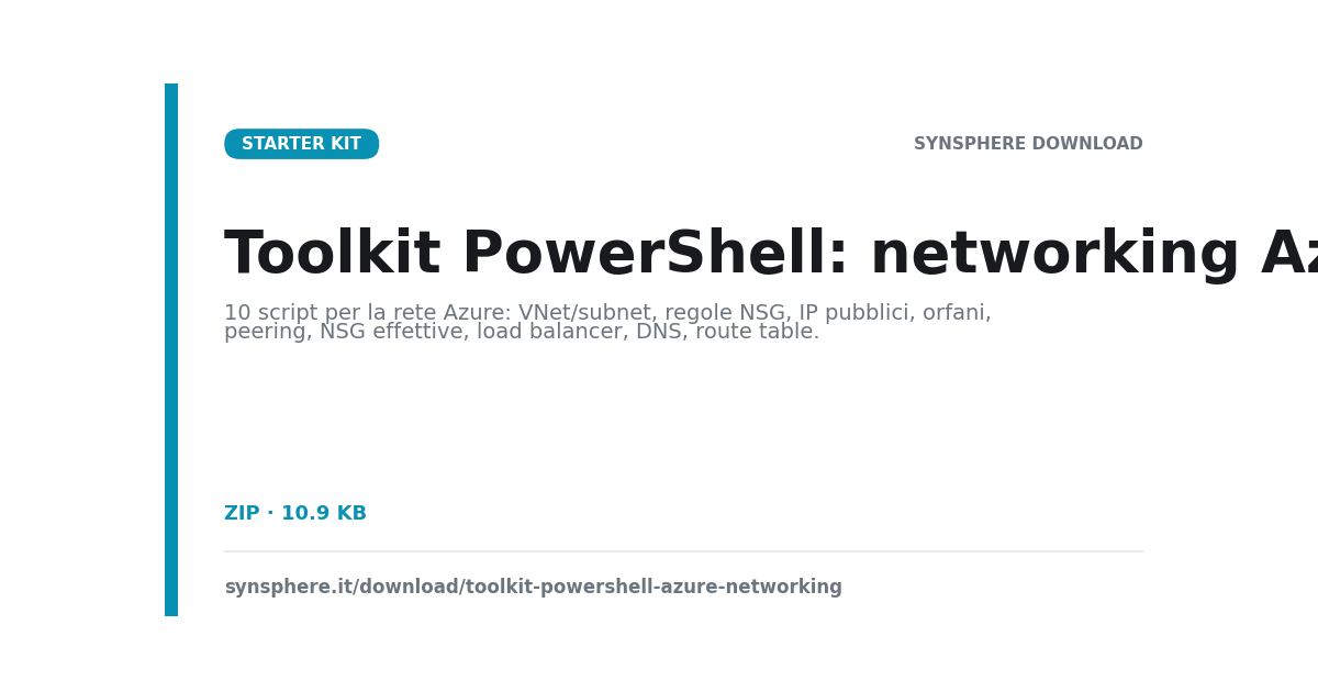 Toolkit PowerShell Azure Networking — Download | SynSphere