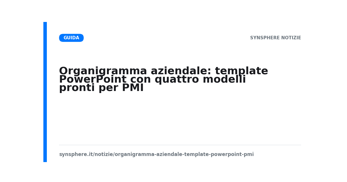 Organigramma aziendale: template PowerPoint con quattro modelli pronti per PMI
